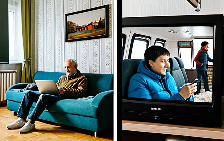 OTT 플랫폼 장단점 - **Image Prompt 1: The Evolution of Home Entertainment – From Discs to Digital Nomad**
A dynamic ...