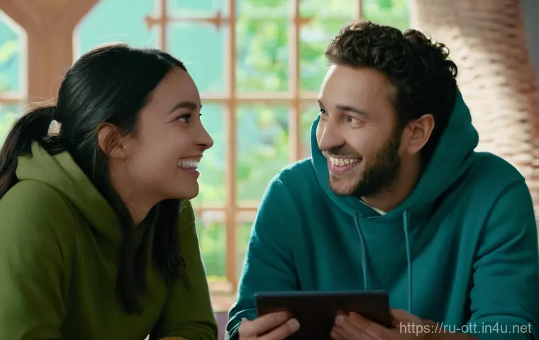 OTT 플랫폼의 기술 혁신 - **Immersive 4K HDR and Spatial Sound Experience:**
    "A close-up, high-definition shot capturing a...