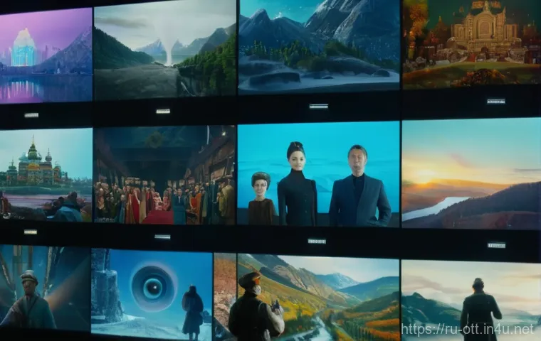 OTT 플랫폼과 사용자 신뢰 - A highly secure, abstract digital environment illustrating robust data protection for Russian online...