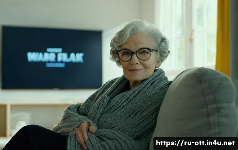 OTT 플랫폼 접근성 기능 - **Prompt 1: Personalized Subtitle Comfort**
A wide shot of an elderly woman, perhaps in her late...